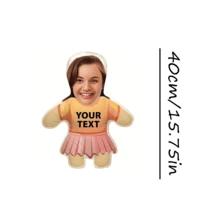 Personalized Picture Customized Pillow, Cute Cartoon Image Design, Blue Pants, Portrait Customized Pillow, Double-Sided Printing, Sofa Pillow, Unique Birthday Gift, Christmas, Halloween, Thanksgiving, For Family And Friends - Quần áo màu vàng - Xem 15