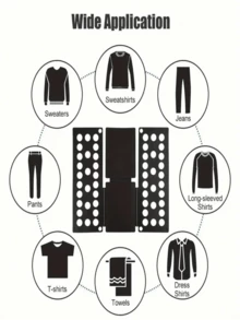 1/2 件塑料衣服折叠板、T 恤折叠整理器、衬衫和裤子收纳架、方便的家用整理器、高效折叠、耐用材料、节省空间的设计、创意休闲衣柜管理工具、衣物收纳、衣柜整理器、适合老年人、服装配件、衣柜配件、折叠衣物、家庭必需品、旅行配件、宿舍用品、卧室配件 - 彩色 - 查看 6