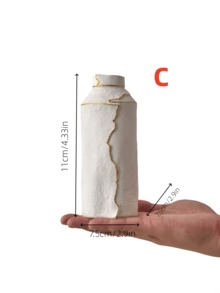 1 Peça Vaso Cerâmico no Estilo Wabi-Sabi para Flores Frescas, Adequado para Várias Cenas e Uso Decorativo, Pode Conter Água.