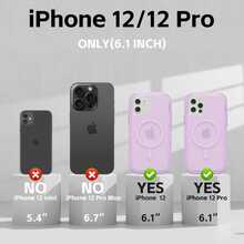 适用于 iPhone 16/15/14/13/12/11 系列透明手机壳，兼容 MagSafe，三层磁性充电盒，iPhone 16 Pro Max 重型防震防摔手机壳，适用于圣诞节、生日、新年礼物、冬季、送给家人、朋友、生日、女朋友、男朋友的礼物 - 紫色 - 查看 12