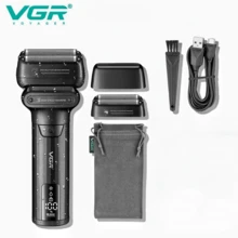 VGR Barber Shaver Electric Waterproof Razor Professional Beard Trimmer Digital Display Beard Shaver Reciprocating Shaver For Men V-368 - Multicolor - View 2