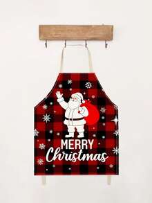 1 pièce Tablier édition limitée de Noël, tablier en lin durable, cadeau pour maman/amoureuse, tablier de cuisine pour fête de Noël, accessoire de cuisson, grande taille 55*68cm