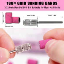 100pcs/Box Seamless Polishing Strips Set: Pink Mini Nail Polishing Strips With Sanding Heads, Electric Nail Grinder Sanding Heads, Nail Removal Polishing Strips, Nail Polishing Tools - Pink - View 9