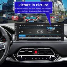 Autoestéreo 1 Din Pantalla Táctil 6.9'' Carplay Mirrorlink Bluetooth FM GPS WIFI Camara Control del volante - Negro - Ver 5