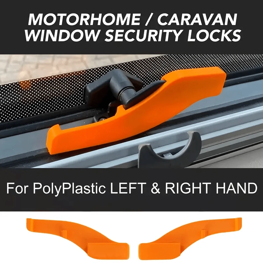 [2pcs RV Window Lock Catch] 2pcs/Set RV Left+Right Window Security Lock Catch For PolyPlastic Caravan | RV Window Security Lock Catch, Left And Right
