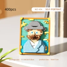 300+ bucăți faimoase puzzle cu blocuri de pictură, ornament pentru decor acasă, cadou de Crăciun, cadou de Anul Nou, cadou de Halloween, cadou de ziua de naștere, cadou de Ziua Recunoștinței