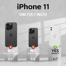 适用于 iPhone 16/15/14/13/12/11 系列透明手机壳，兼容 MagSafe，三层磁性充电壳，iPhone 16 Pro Max 重型防震防摔手机壳，适用于圣诞节、生日、新年礼物、冬季、送给家人、朋友、生日、女朋友、男朋友的礼物，送给家人、朋友、孩子、生日、春季、节日、男朋友、女朋友、情人节 - 無色 - 查看 12