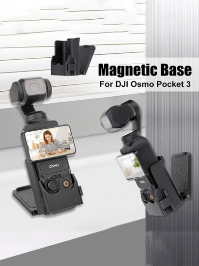 Magnetic Camera Stand, Compatible With Osmo Pocket 3, Wall-Mounted Magnetic Base Holder