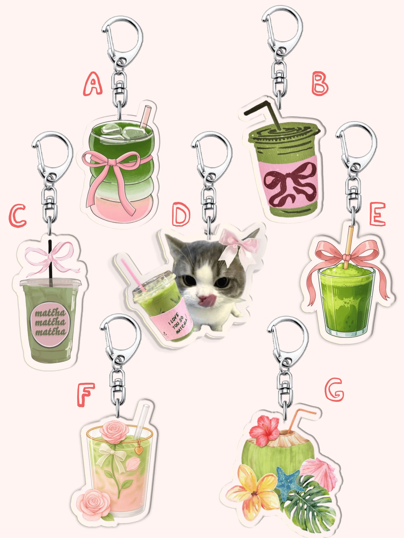1pc Kawaii CuteMatcha Bow Drink Keychain / Coffee Bow Drink / Adorable Hamster Holding Coffee Keychain.Bag Pendant For Daily Wear And Holiday Gift,INS Style. Everyday Bag Accessory, Bag Charm, Lanyard, Key Holder, Cute Girly Stuff,Car Keyring. Ideal For Sister Gifts,Woman Gifts , Christmas Gifts,Boyfriends, Girlfriends, Family Members.The Perfect Gift For Matcha Lovers And Coffee Enthusiasts.