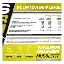 Mass Gainer - 3kg - MuscleFit  - Ganador de peso - Aumenta tu masa muscular de forma efectiva - ENTREGAS 24/48 HORAS - Galleta - Ver 3