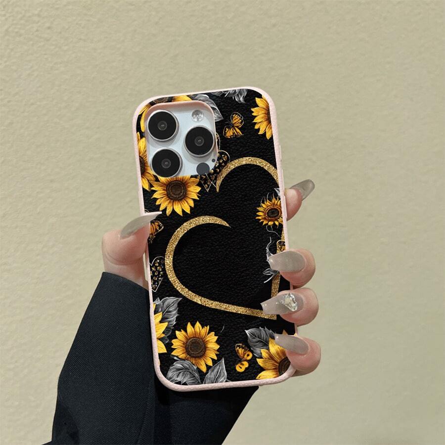 El hermoso diseño de crisantemo en este teléfono presenta una textura de lichi y es compatible con los modelos 16 Pro, 16, 15 Pro, 14, 14 Plus, 13, 13 Pro, 12 Pro y 12 Pro, es un teléfono de regalo de cumpleaños duradero y resistente a huellas dactilares - Rosa - Ver 1