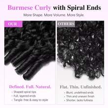34 Inch 12A Burmese Curly 200% Density 13x4 Lace Frontal Human Hair Wigs Bouncy Curly Natural Color Curly Remy Human Hair Lace Wigs Halloween Season - Natural Black - Xem 6