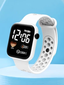 2pcs/1pc Kids Youth Student Love Design Casual TPU Material LED Digital Display Electronic Sports Watch For Daily Life Suitable For Couples Birthday Gifts Party Vacation Best Choice For Halloween, Christmas, Valentine's Day, Mother's Day, Holiday Gifts