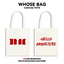 Kpop Idol BBMONSTER/MONSTIEZ/HELLOMONSTERS Idol Signature Bag RAMI,AHYEON,RORA,ASA,RUKA,CHIQUITA,PHARITA Fan Support Tote Bag,Handbag, Reusable Shopping Bags, Foldable Large Capacity Casual Grocery Bags,Tote Bag