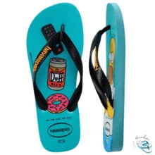 Havaianas Simpsons Casual Flip Flops For Men, Adult, Original - 藍/黑 - 查看 2