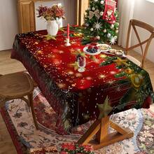 1/20 pièces Nappe de Noël, boules de Noël, motif d'étoiles décoration. Nappe de table festive pour la restauration, les fêtes et la décoration de la maison - Matériau durable, fabriqué à la machine, parfait pour les cadeaux de Noël et les célébrations du Nouvel An, décorations de table de Noël, décorations de Noël - Multicolore - Voir 15
