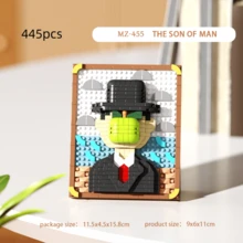 300+ bucăți faimoase puzzle cu blocuri de pictură, ornament pentru decor acasă, cadou de Crăciun, cadou de Anul Nou, cadou de Halloween, cadou de ziua de naștere, cadou de Ziua Recunoștinței