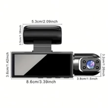 Dual Lens Dash Cam With Night Vision, Dual 1080P Front And Embedded Cameras, Wide Angle Car DVR, 3.16" IPS Screen, 24-Hour Motion Sensor Parking Mode, 32GB Memory Card Loop Recording