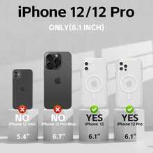 适用于 iPhone 16/15/14/13/12/11 系列透明手机壳，兼容 MagSafe，三层磁性充电壳，iPhone 16 Pro Max 重型防震防摔手机壳，适用于圣诞节、生日、新年礼物、冬季、送给家人、朋友、生日、女朋友、男朋友的礼物，送给家人、朋友、孩子、生日、春季、节日、男朋友、女朋友、情人节 - 無色 - 查看 22