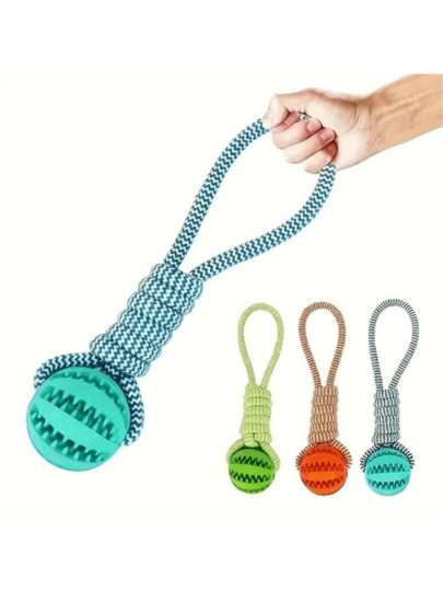 3pcs Dog Rope Toy For Small And Medium Dogs, Interactive Rope Toy For Dogs, Tug Of War, Teeth Cleaning, Training, Fetch Outdoor Puppy Chew Toys With Rubber Ball