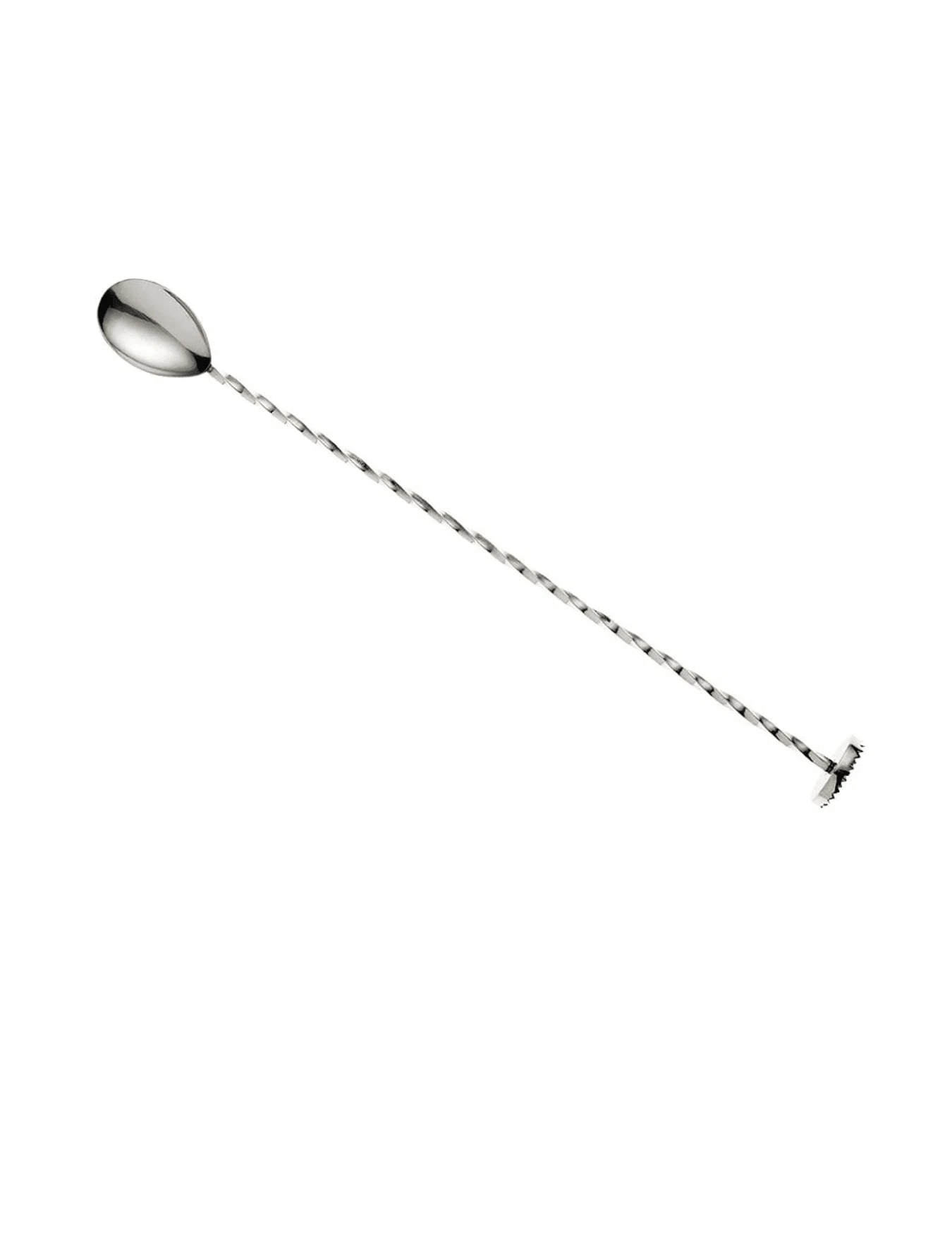 Cuchara para Bar Utensilio de Acero Inoxidable para Mezclar y Triturar Cócteles, Ideal para Bartenders y Mixología Profesional - Plateado - Ver 1