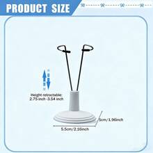 1/2 Pieces Adjustable Metal Doll Holder, Ins Style, Display Holder For Teddy Bear/Figurine 12-15 Cm, Black/White Base, Portable Photo Accessories (Multi-Angle Fixation + Teddy Doll Storage)
