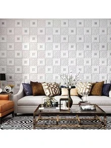 20/50pcs 3D Floral Wall Stickers - Easy Installation, High Quality & Waterproof Foam Boards, Suitable For Kitchen, Bathroom, Living Room Decor