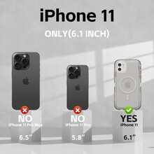 适用于 iPhone 16/15/14/13/12/11 系列透明手机壳，兼容 MagSafe，三层磁性充电盒，iPhone 16 Pro Max 重型防震防摔手机壳，适用于圣诞节、生日、新年礼物、冬季、送给家人、朋友、生日、女朋友、男朋友的礼物 - 黑色 - 查看 26