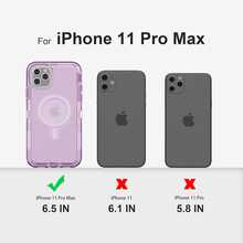 适用于 iPhone 16/15/14/13/12/11 系列透明手机壳，兼容 MagSafe，三层磁性充电盒，iPhone 16 Pro Max 重型防震防摔手机壳，适用于圣诞节、生日、新年礼物、冬季、送给家人、朋友、生日、女朋友、男朋友的礼物 - 紫色 - 查看 11