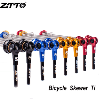 ZTTO Bicycle MTB Road Bike Eccentric QR Titanium Alloy Skewers Ultralight 9mm 5mm Quick Release 100 135 Hub Lightweight Axle