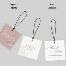定制婚礼回礼标签，4-8厘米双面印刷方形个性化礼品标签，可印制logo或图片，彩色可打印标签，配麻绳，DIY纸质标签卡，适用于瓶子、服装、食品包装，派对、周年纪念、婚礼、商务礼品卡，定制吊牌，Poetcore，永恒之爱 - 方塊 - 查看 37