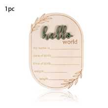 1pc "HELLO WORLD" Baby Birth Announcement Sign, Wooden 3D Heart Letter Baby Name Plaque, Christening Supplies For Newborn, Valentine's Day Gift Baby Shower Easter Gifts Things For Girls/Boys - Multicolor - View 6