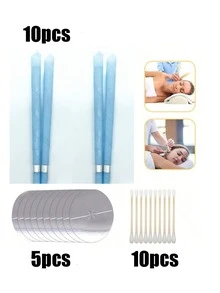 25pcs Ear Wax Removal Kit, Includes Ear Candles, Ear Funnel With Ear Plugs And Cleaning Swabs, Ear Care Cleaning Set - Multicolor - View 18