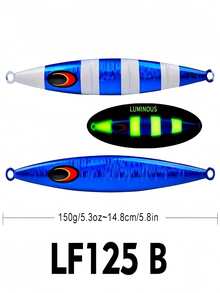 TACKLEPIONEER 1pc Saltwater Fishing Lure, Glow-In-The-Dark Metal Blade Lure, 3D Eyes, Available Sizes: (30g/1.06oz)(60g/2.12oz)(100g/3.53oz)(150g/5.29oz)(200g/7.05oz)(250g/8.82oz), Multiple Colors Available, Suitable For Deep Sea, Boat Fishing, Nearshore Fishing, Can Attract Tuna, Mackerel, Grouper And Other Fish, Ideal Choice For Fishing, Lure Fishing, Metal Blade Lure, Fishing Gear, Also A Great Gift For Friends And Family. - Multicolor - View 27