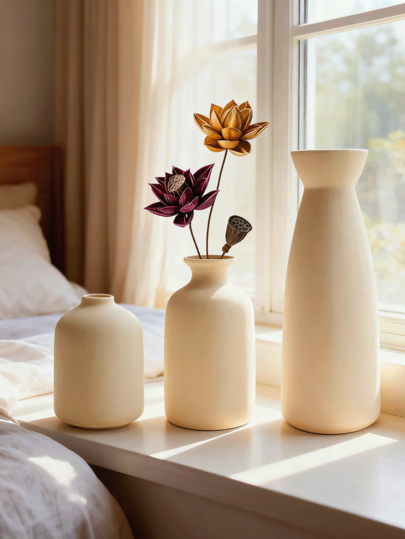 1pc/Set Of Vase ation Desktop Ornaments, Moderne Bohemian Farmho Home ation, Pampas Grass Dried Flower Vases, Creative Bookshelves, Tables, Bookshelves Small Dining Tafel Living Room Office Entrance Bedroom Glass view 3