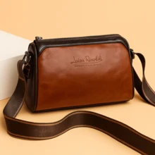 Women's Medium Crossbody Bag With Sturdy Shoulder Strap - Rust Brown - View 7
