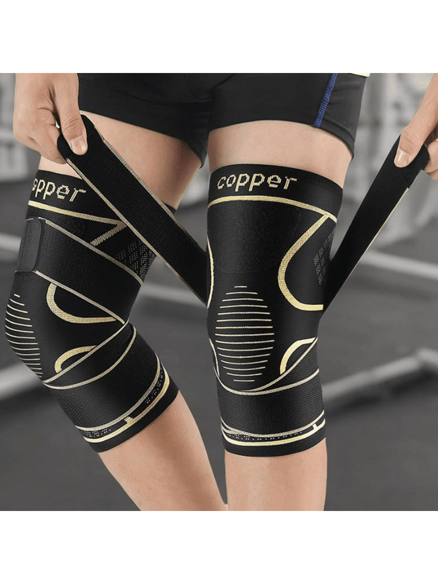 Sports Knee Brace For Support & Pain Relief - Copper Ion Compression Sleeve For Athletic Joint Protection, Medial Knee Pain, Ligament Stability & Warmth During Running, Gym, Workouts