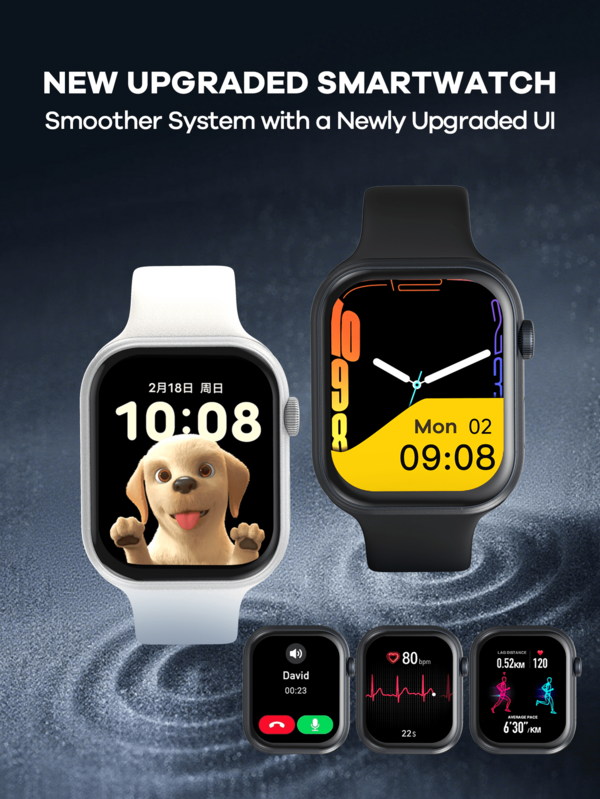 REMAX Remax Smart Watch Colorful AMOLED Screen,Multiple Built-In Watch Faces, Curved Surface Full Fit Touch Screen,Supports Multiple Languages,Compatible With Iphone/Android/Ios,Make/Receive Calls,With Call Functionality, Message Notification, Heart Rate, Sleep Tracking, Pedometer, Sport Modes, Considerate Gift For Men, Women, Friends, Birthdays