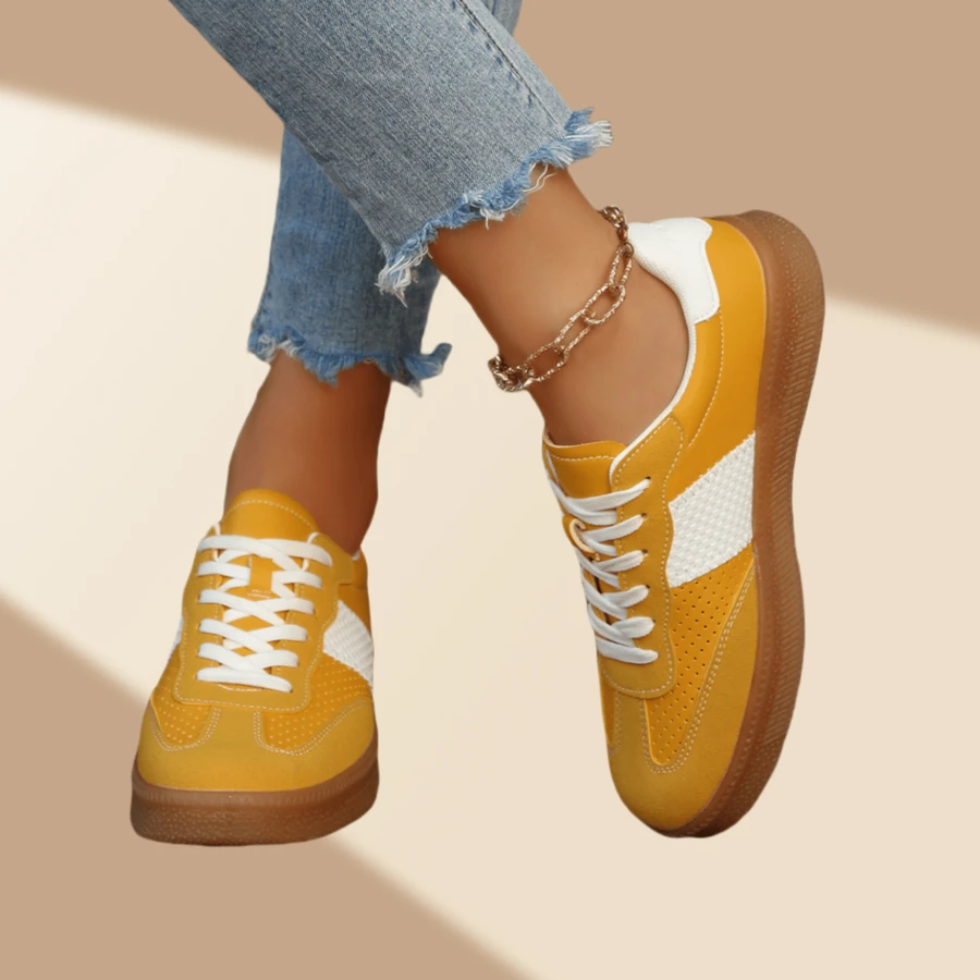 Women's Fashion Casual Sneakers, New Vintage Lightweight Slip-On Shoes For Spring/Autumn, Casual Lace-Up Commute/Party/Work Shoes