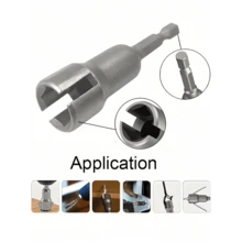 1pc Butterfly Bolt Socket Wrench 6.35mm Hex Shank Socket Adapter Nut For Power Tool Slotted Electric Screwdriver, Tools For Men - Default - View 2