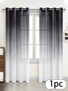 Ombre Single Panel Sheer Curtain - Multicolor - View 1