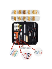 1 bộ dụng cụ làm đồ trang sức bằng vàng và bạc Bộ dụng cụ làm vòng cổ, khuyên tai, hạt, kìm, phụ kiện trang sức DIY Bộ dụng cụ sửa chữa đồ trang sức Phụ kiện trang sức Thích hợp cho người lớn và người mới bắt đầu - Bộ phụ kiện kìm 12 ô - Xem 12