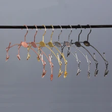 Perchas 10-30PCS Metal Ropa Interior Sujetador Rack Durable Moda Ropa Perchas gancho Lencería tienda Mostrar Percha con Clips - Rosa Oxidada - Ver 10