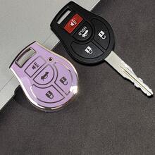 1pc Nissan Sylphy/Sunny/Tiida/Livina/Bluebird Key Fob Cover Case Holder - Multicolor - View 7