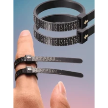 1pc White Soft Ring Sizer, Measuring Tool For Ring Size, Jewelry Measuring Tape