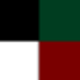 Negro, blanco, verde militar, vino