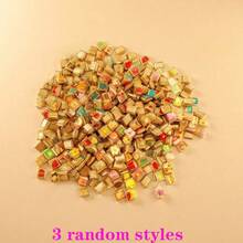 20pcs Random Style Fashionable Gold-Color Italian Charm Bracelets, Stainless Steel Jewelry Making, Random Module Combination Charm DIY Handmade Bracelets, Anklets, Rings, Necklaces, Charms, Amulets, Small Accessories, Jewelry Making Crafts - Gold - View 5