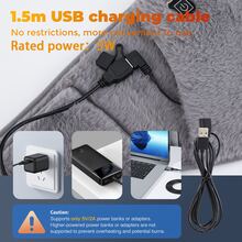 1pc Classic Gray Graphene Heating Waist Belt 2-In-1, USB Powered Mobile Heating Pad, 3 Heat Settings, Crystal Velvet Skin-Friendly Material, Smart Constant Temperature Lumbar & Hand Warmer, Portable For Office & Home Use, Christmas/Halloween/Birthday Gift For Girlfriend/Parents/Friends