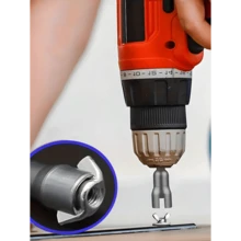 1pc Butterfly Bolt Socket Wrench 6.35mm Hex Shank Socket Adapter Nut For Power Tool Slotted Electric Screwdriver, Tools For Men - Default - View 7