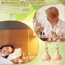 Hanging Car Air Freshener Diffuser Bottle - Empty Glass Essential Oil Bottle, Car Diffuser Pendant & Aromatherapy Decoration (Water Drop Shape) This Car Aromatherapy Set Includes A Hanging Car Air Freshener And A Leak-Proof Car Diffuser Bottle, Adding A Stylish Touch To Your Car Interior. The Empty Glass Bottle Is Perfect For Filling With Your Favorite Essential Oils (Such As Lavender, Lemon, Or Peppermint), Turning It Into A Personalized Car Air Freshener. It Can Eliminate Odors From Food, Smoke, Or Pets, And Fill The Car With A Long-Lasting Natural Fragrance. It Won't Block The View, And The Durable Glass Material Ensures Use And Shatter Resistance. This Water Drop-Shaped Aromatherapy Decoration Is Easy To Clean, Combining Functionality With Aesthetics, Making It An Excellent Gift For Friends And Family Who Own Cars.